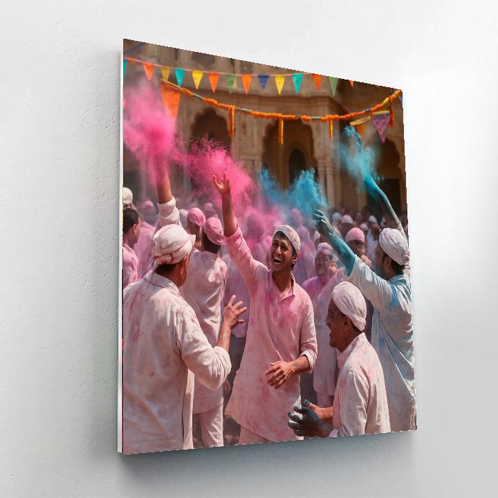 Holi Morning In Mathura painting number kit