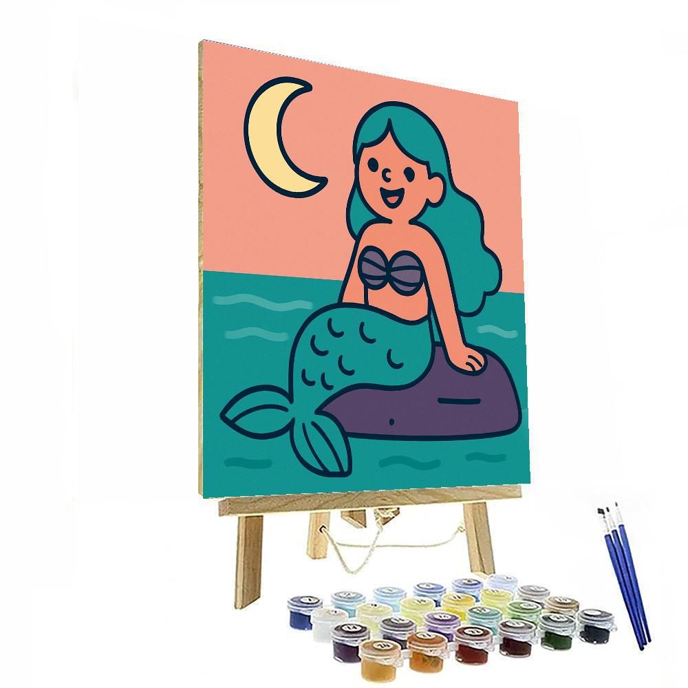 Moonlight Mermaid Numbered painting kits