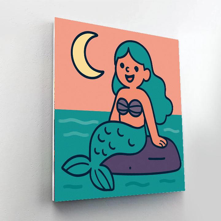 Moonlight Mermaid Numbered painting kits