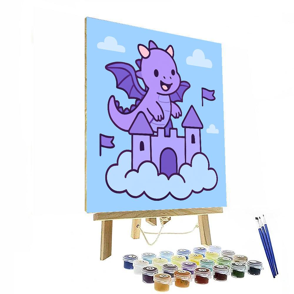 Cloud Castle Dragon Paint by numbers art