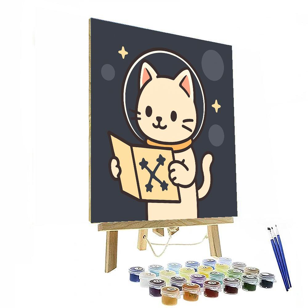 Astronaut Kitten Explorer Painting by numbers kit