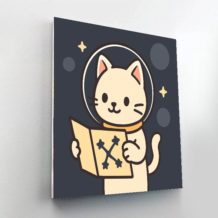 Astronaut Kitten Explorer Painting by numbers kit