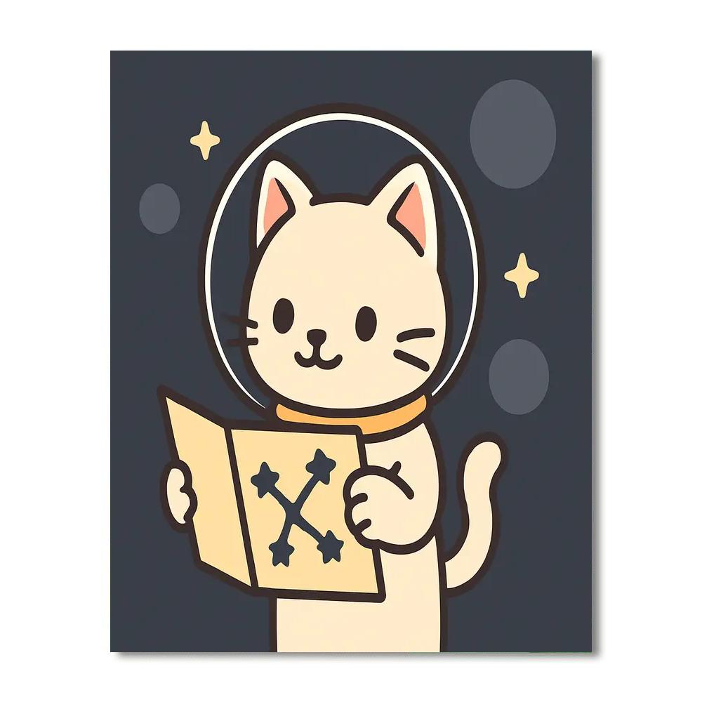 Astronaut Kitten Explorer Painting by numbers kit