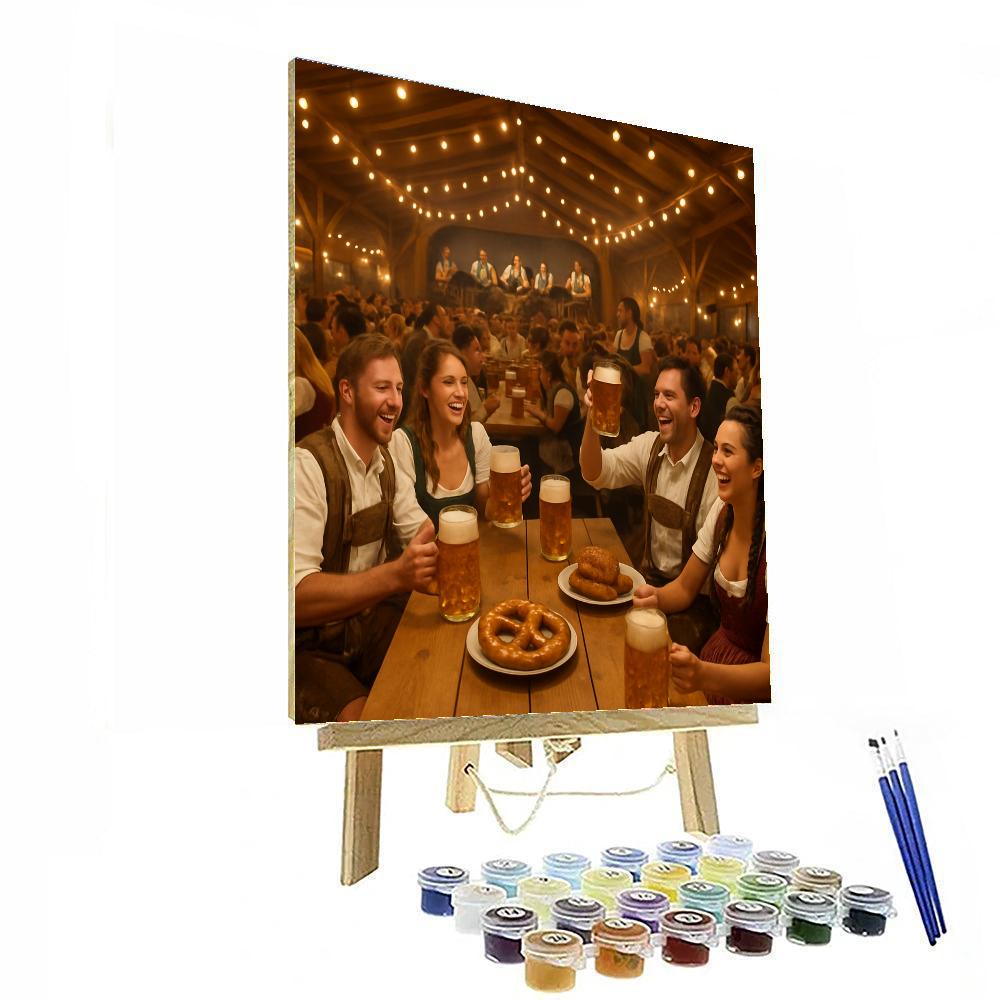 Oktoberfest Long Table Toast painting number kit