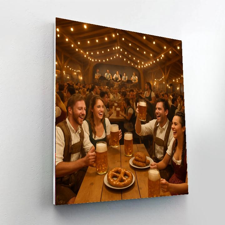 Oktoberfest Long Table Toast painting number kit