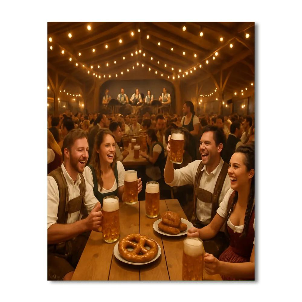 Oktoberfest Long Table Toast painting number kit
