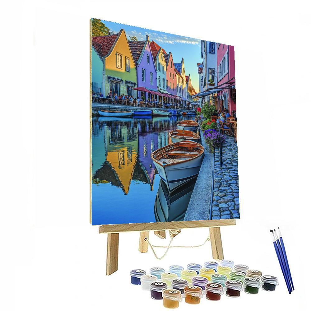 Nyhavn Canal Colorful Houses Copenhagen Denmark Numbered painting kits