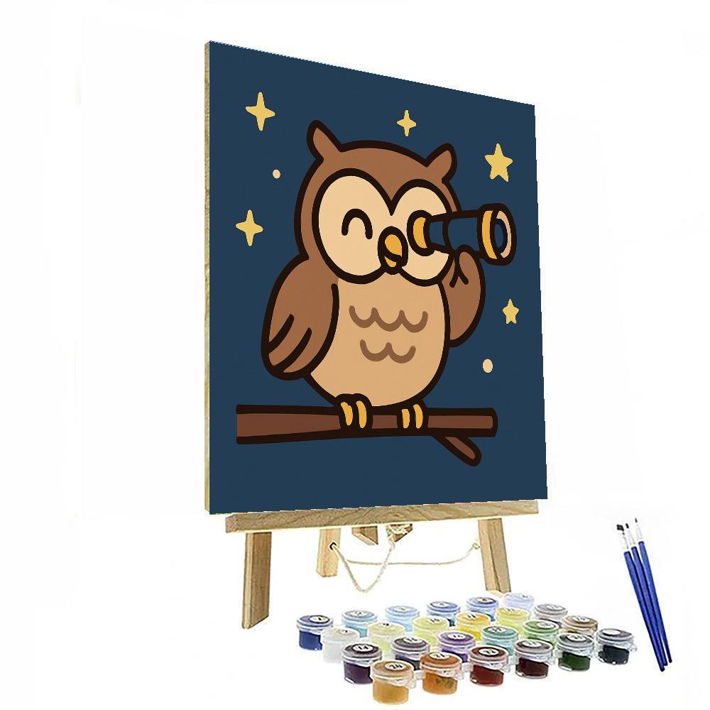 Stargazer Owl Painting by numbers kit