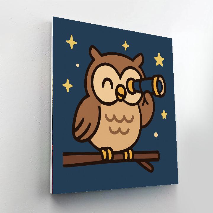 Stargazer Owl Painting by numbers kit