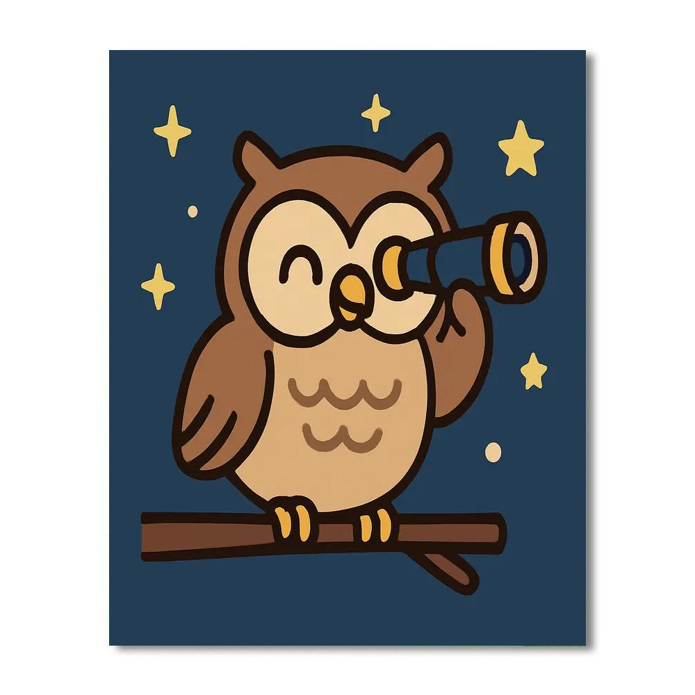 Stargazer Owl Painting by numbers kit