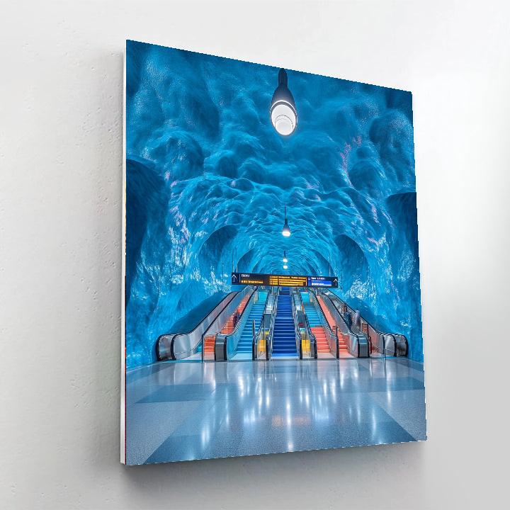 Underground Art Of Stockholm Metro Sweden Number painting