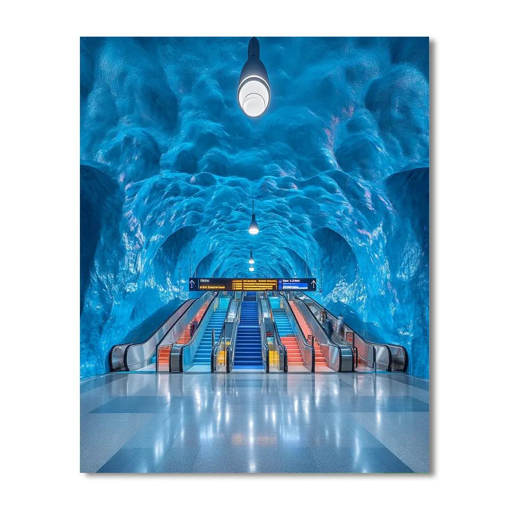 Underground Art Of Stockholm Metro Sweden Number painting