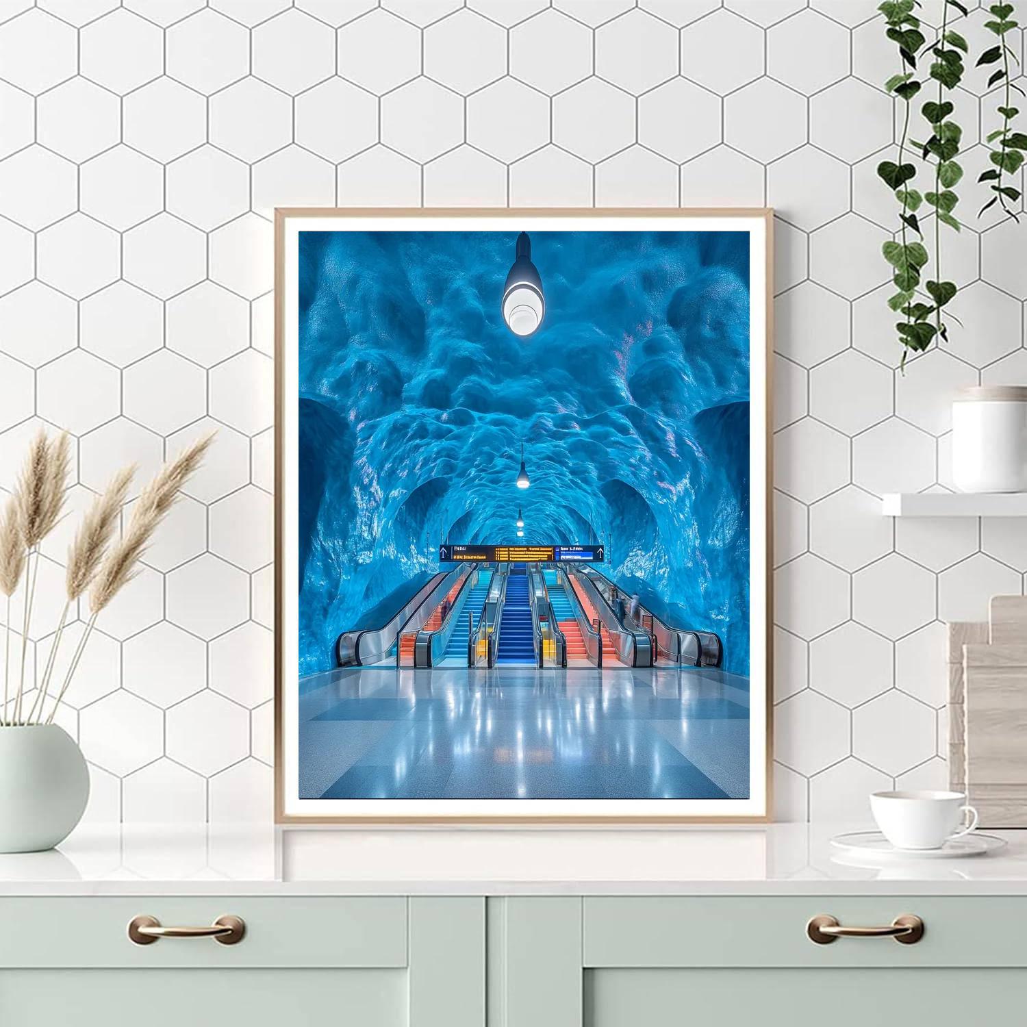 Underground Art Of Stockholm Metro Sweden Number painting