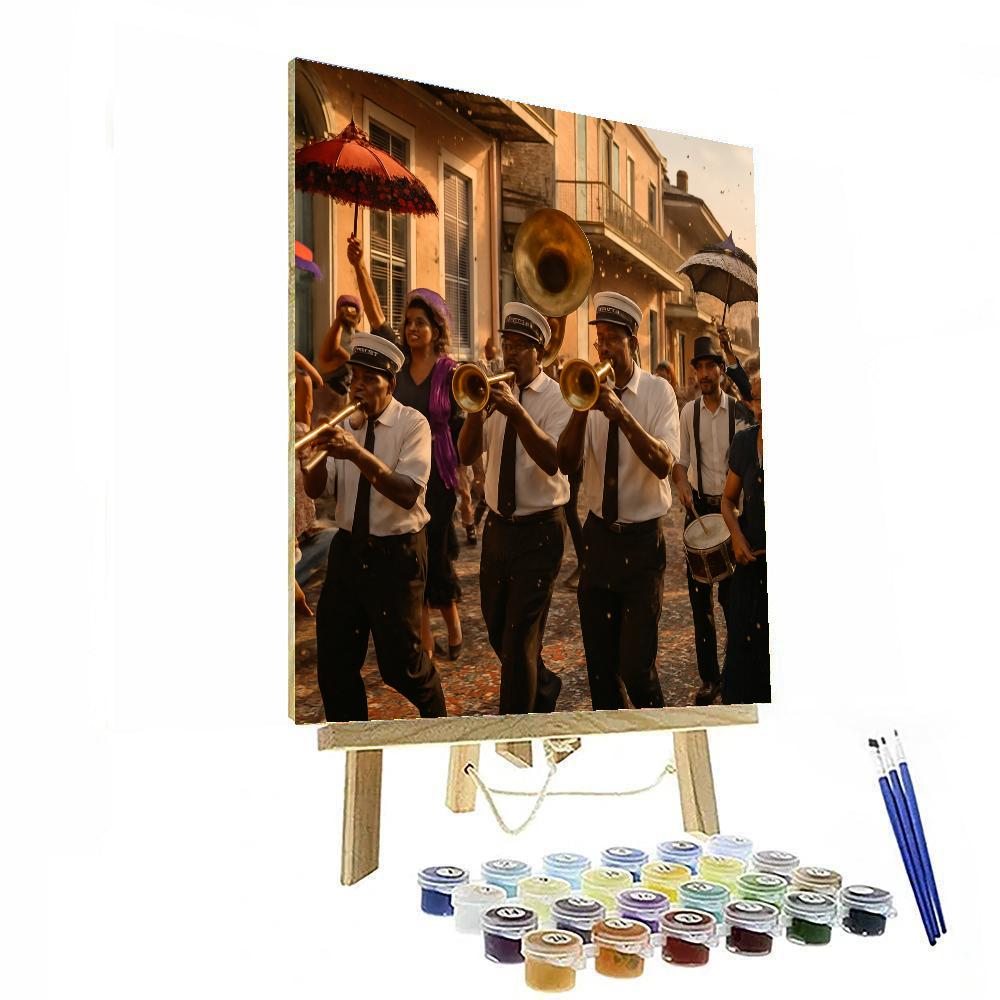 Mardi Gras Second Line Parade Number painting