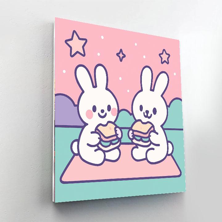 Nebula Picnic Bunnies Paint by numbers kits