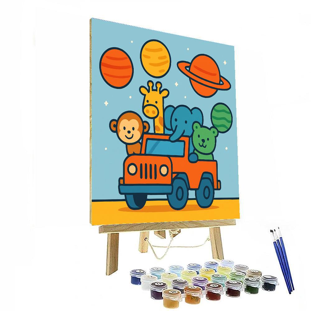 Solar System Safari paint by number