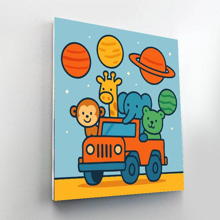 Solar System Safari paint by number