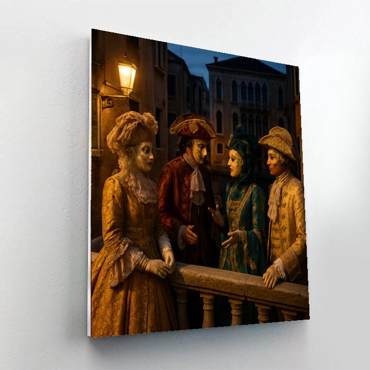 Carnival Of Venice Masked Ball Entrance paint by color