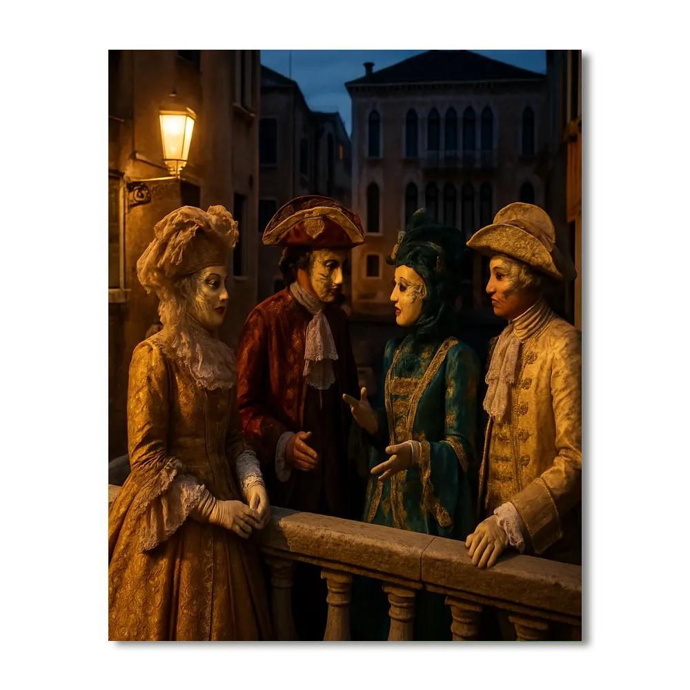 Carnival Of Venice Masked Ball Entrance paint by color