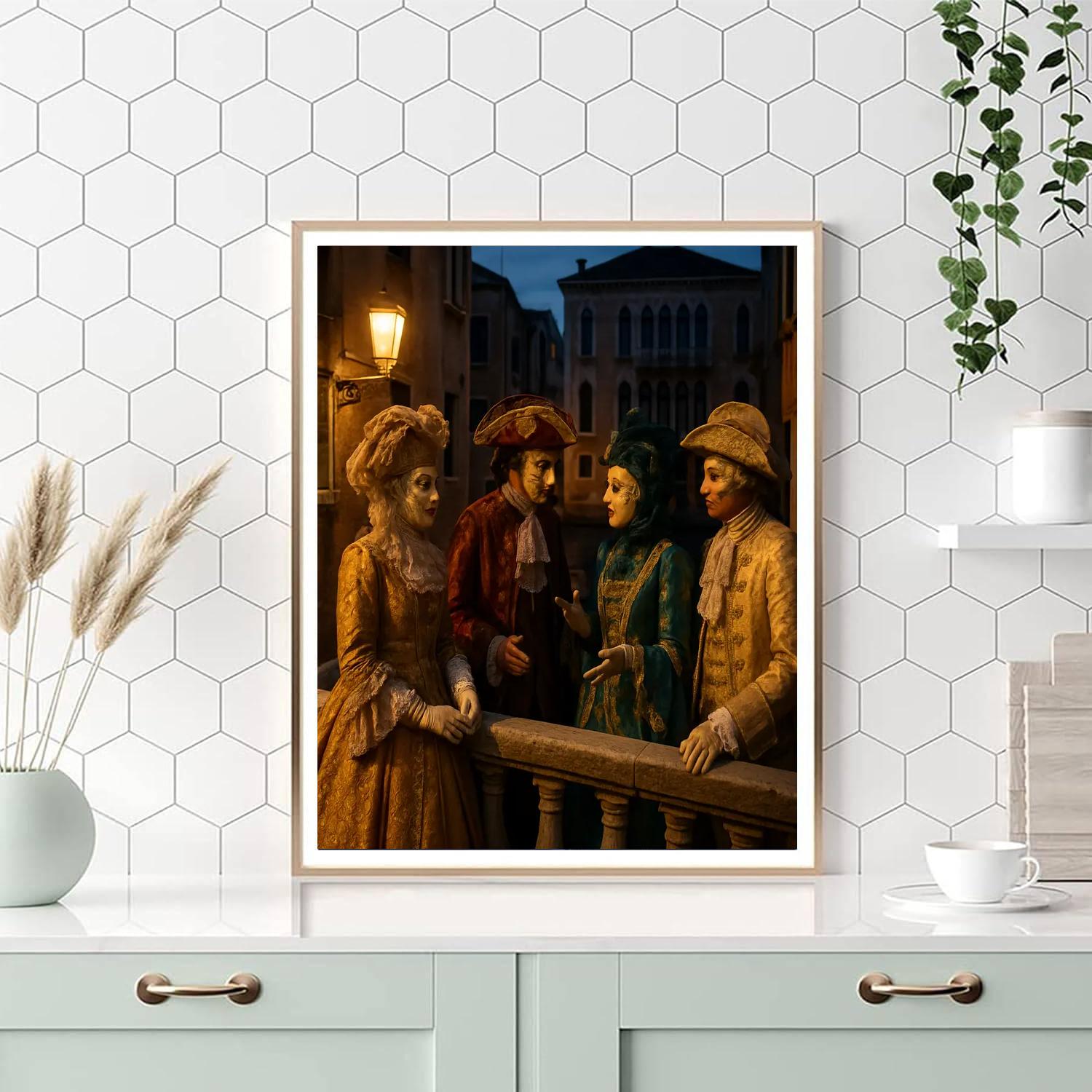 Carnival Of Venice Masked Ball Entrance paint by color