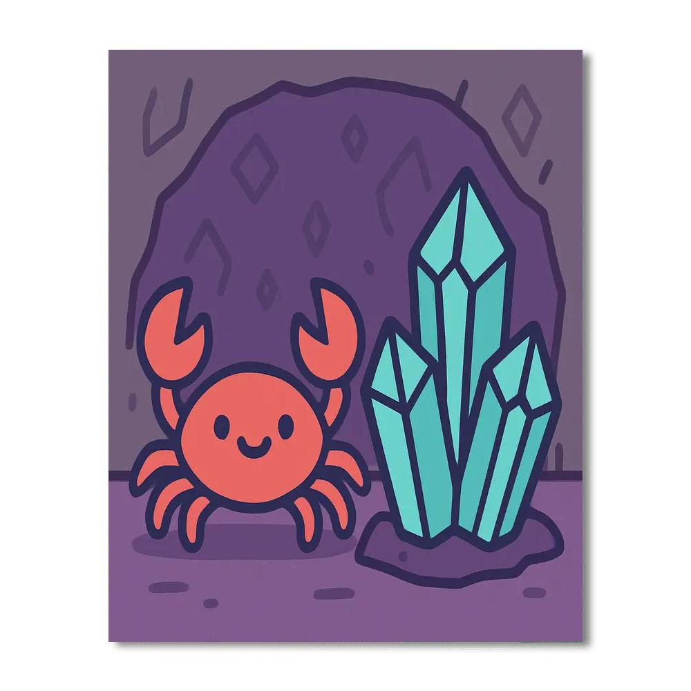 Crystal Cave Crab paint by numbers