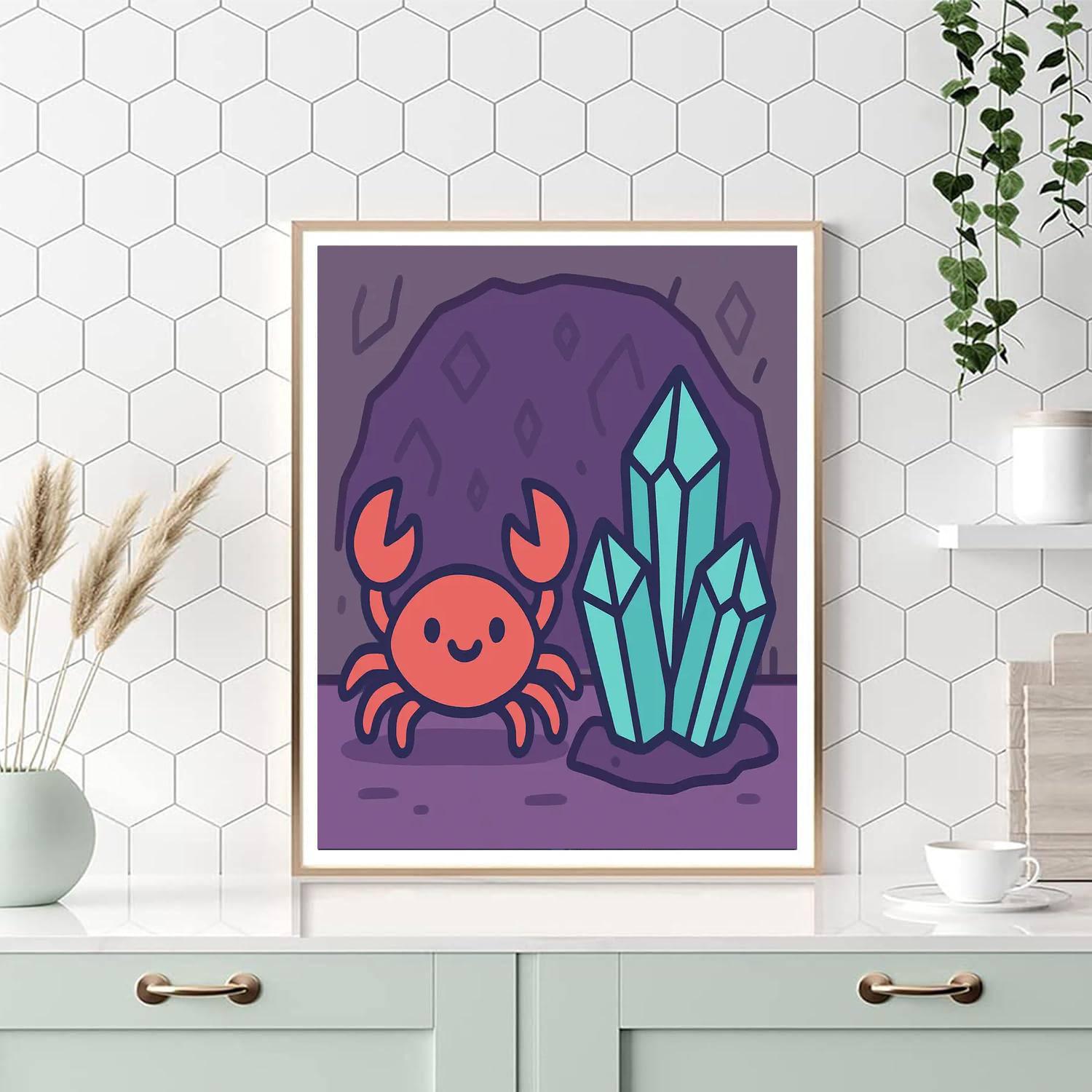 Crystal Cave Crab paint by numbers