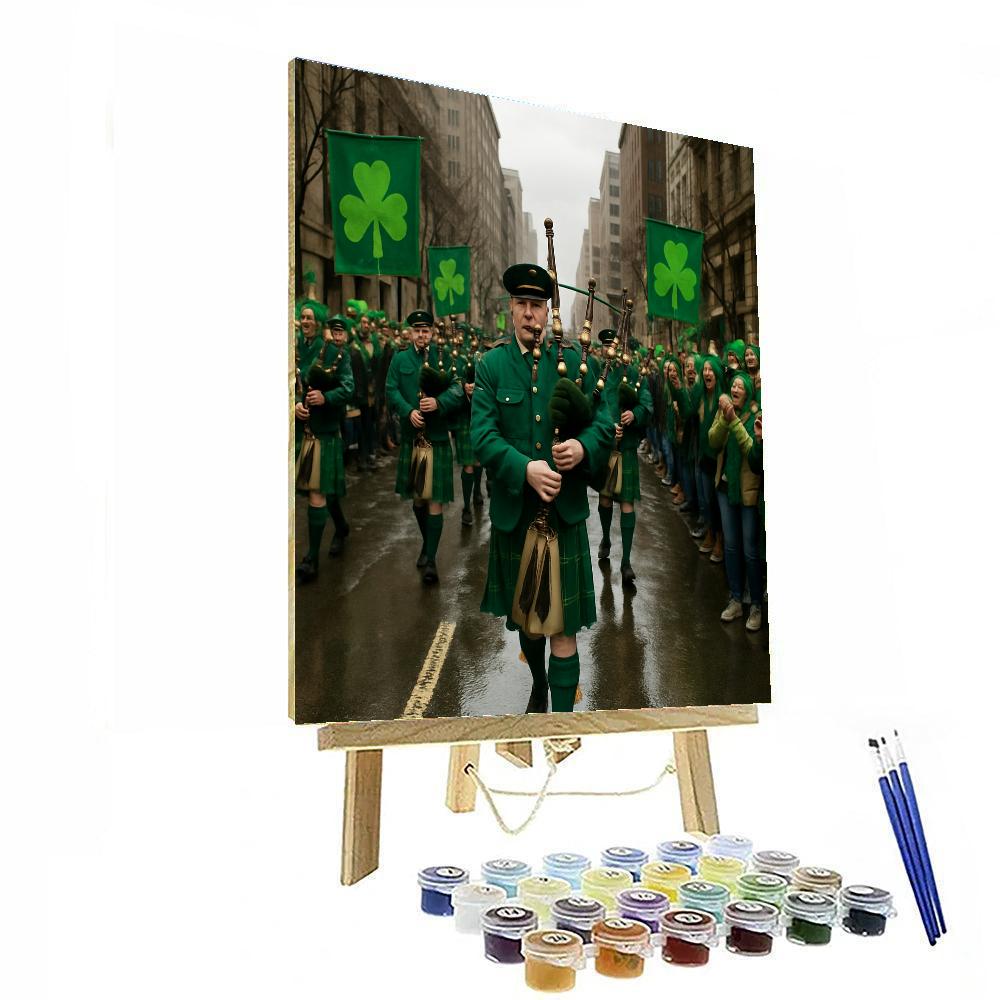 St. Patrick Parade On OConnell Street Paint by numbers kits