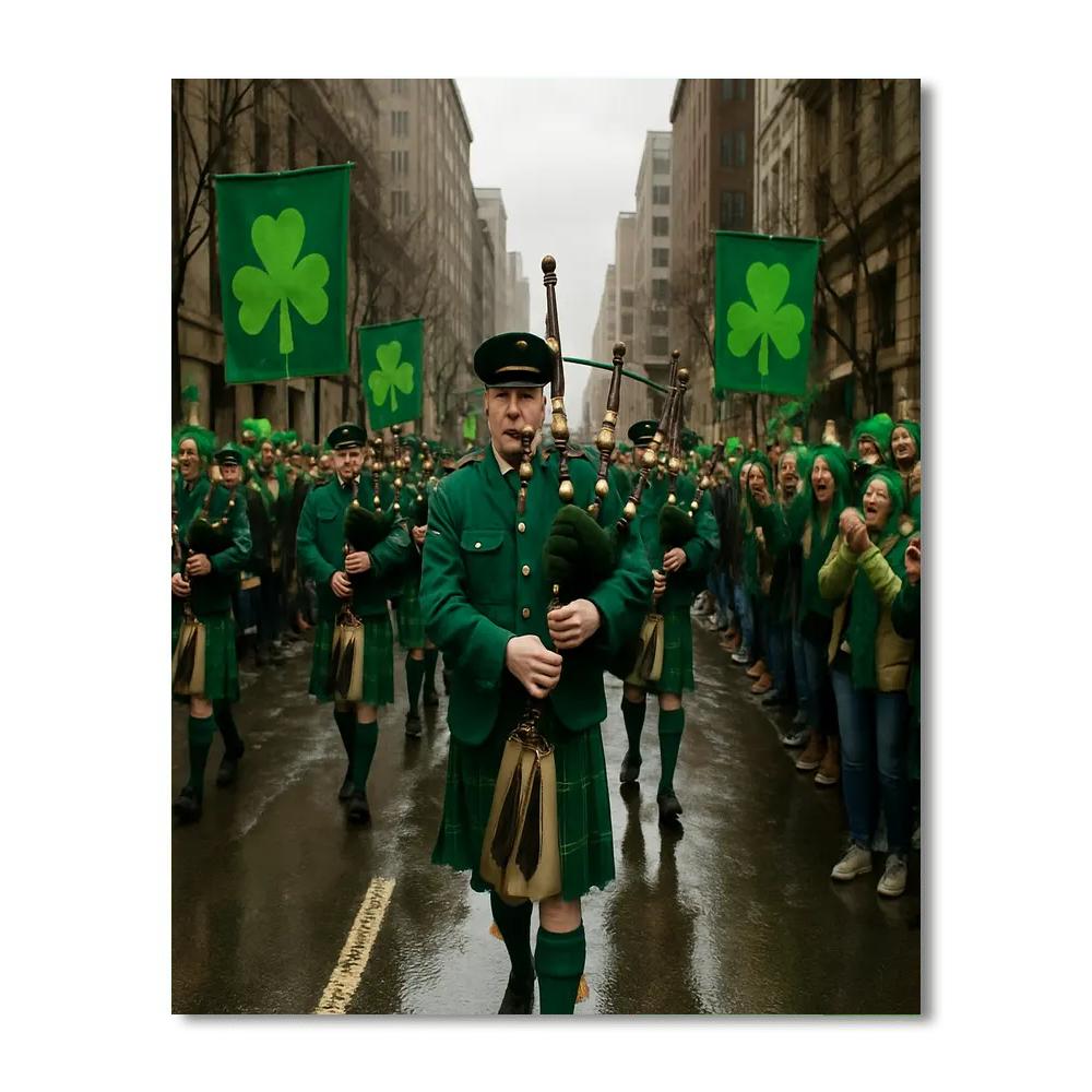 St. Patrick Parade On OConnell Street Paint by numbers kits