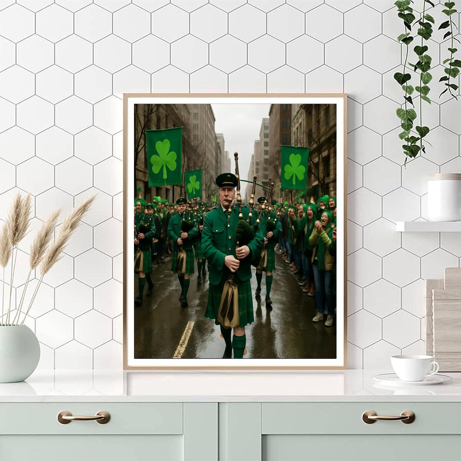St. Patrick Parade On OConnell Street Paint by numbers kits