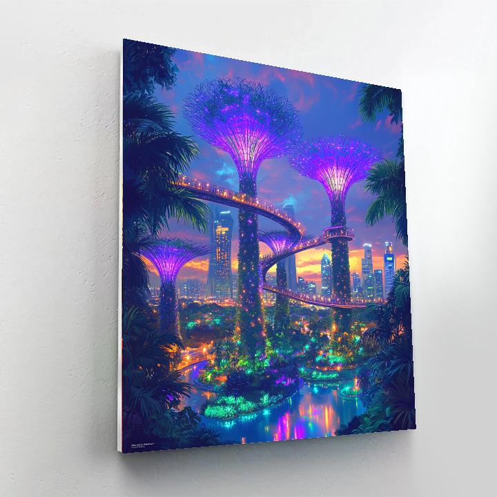 Gardens By The Bay Supertrees Singapore Numbered painting kits