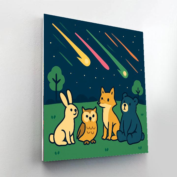 Meteor Shower Meadow paint by color