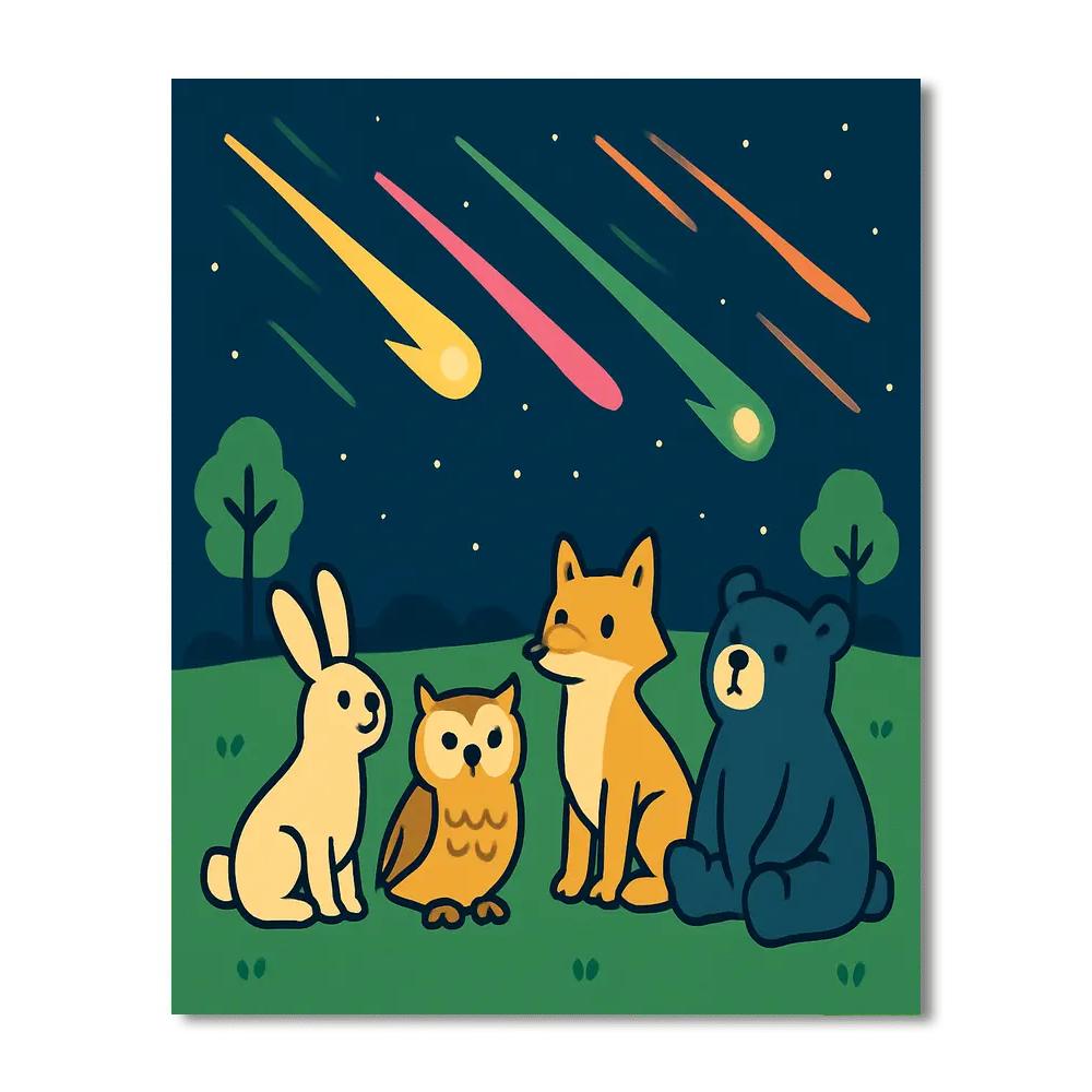 Meteor Shower Meadow paint by color