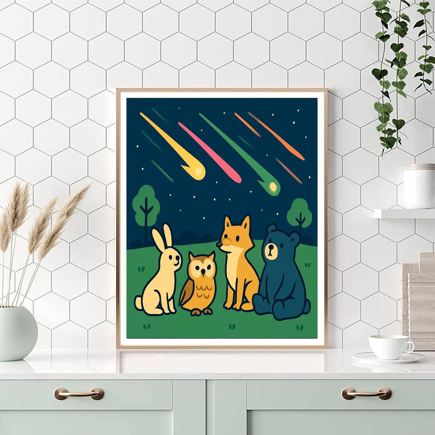 Meteor Shower Meadow paint by color