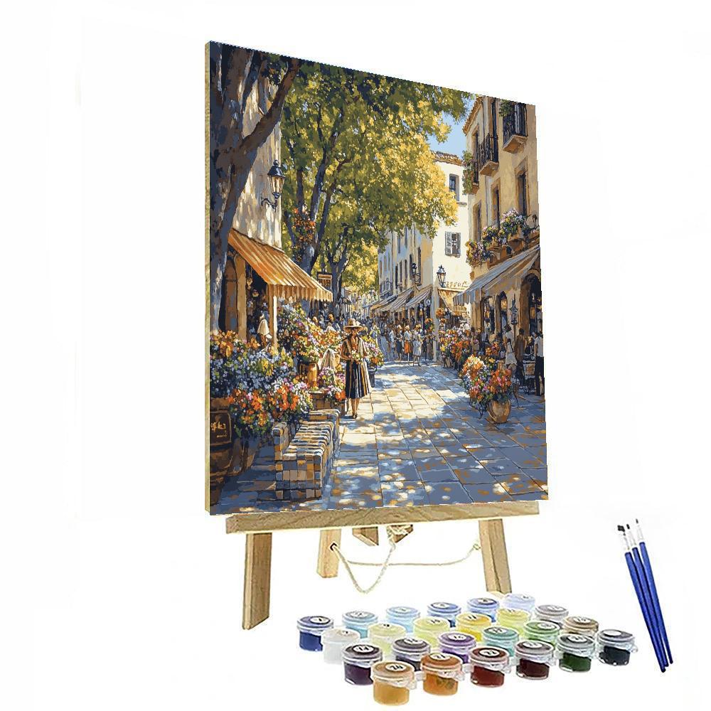 La Rambla Promenade Barcelona Spain paint by number