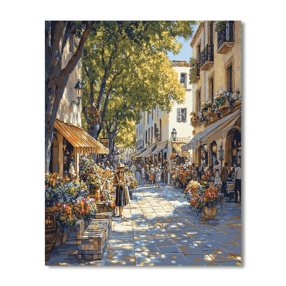 La Rambla Promenade Barcelona Spain paint by number