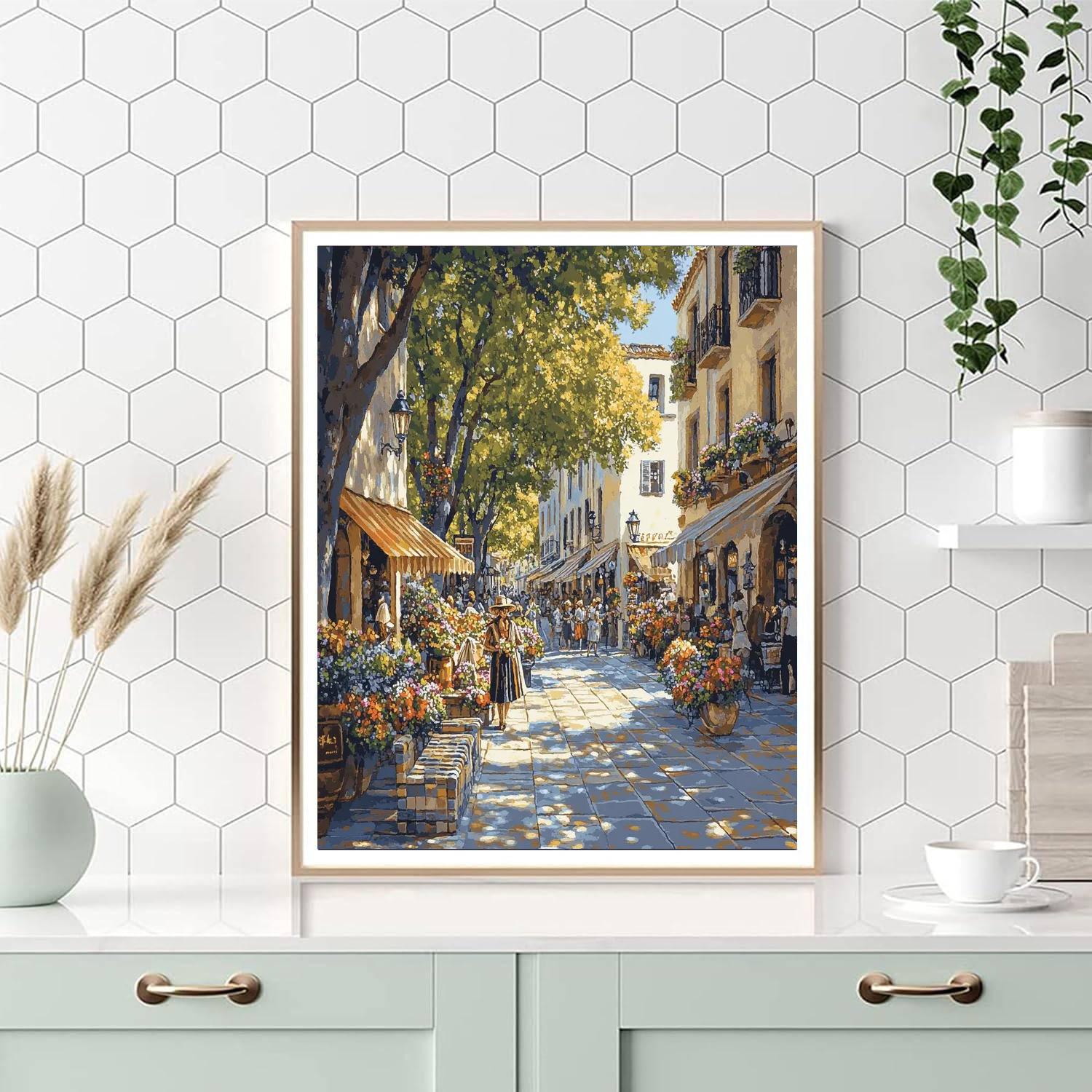 La Rambla Promenade Barcelona Spain paint by number