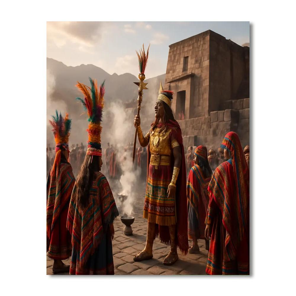 Inti Raymi Plaza Ceremony paint by numbers