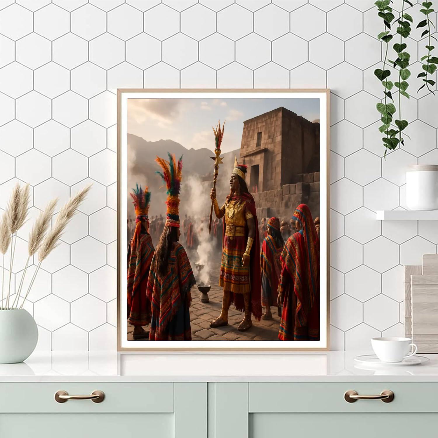 Inti Raymi Plaza Ceremony paint by numbers