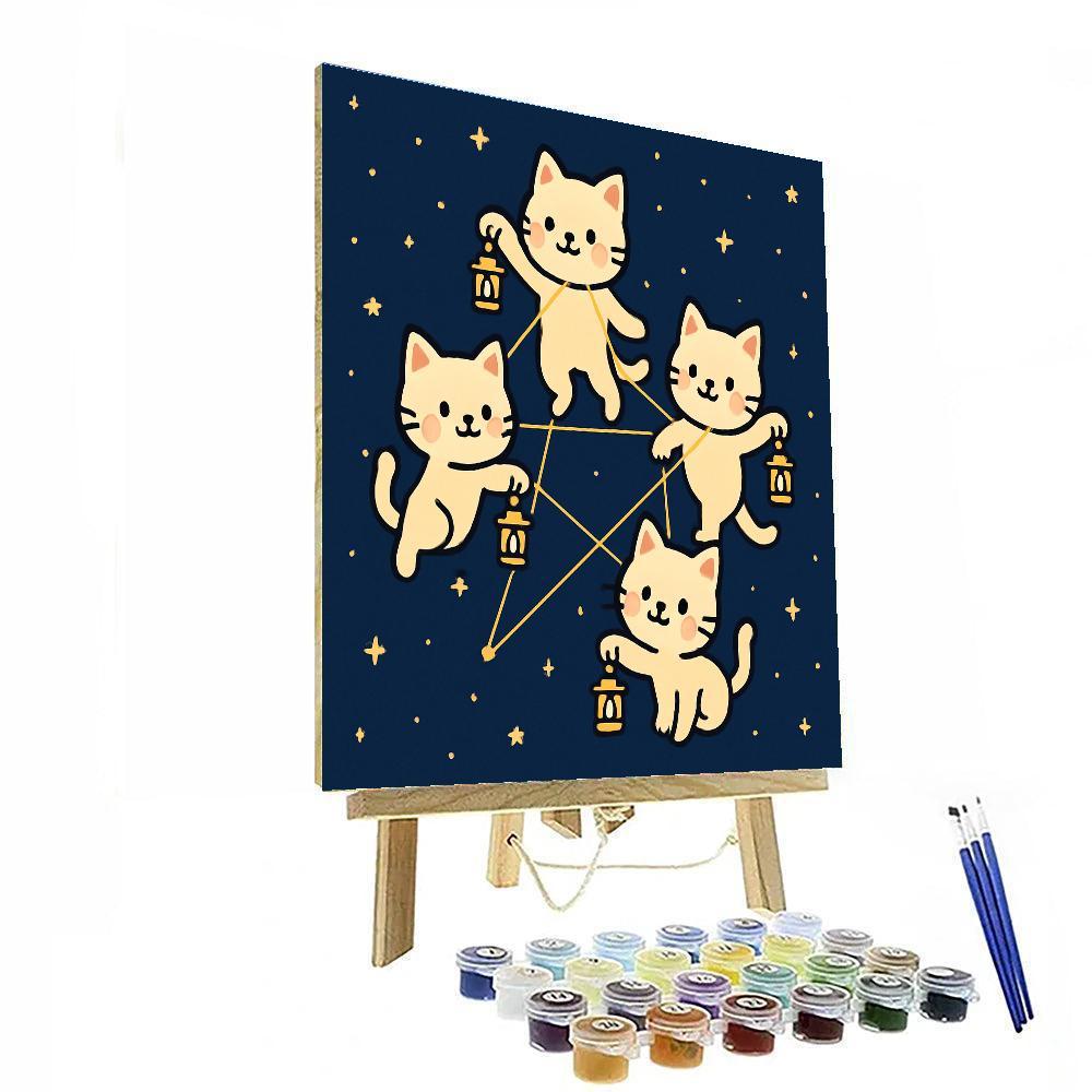 Constellation Kitten Club paint by number