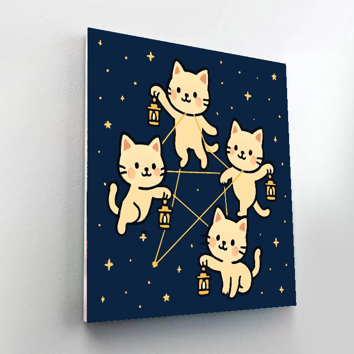 Constellation Kitten Club paint by number