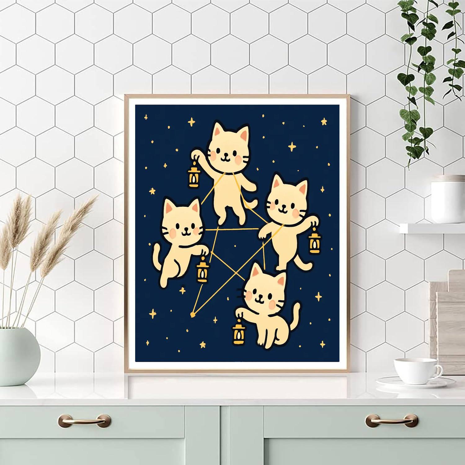 Constellation Kitten Club paint by number