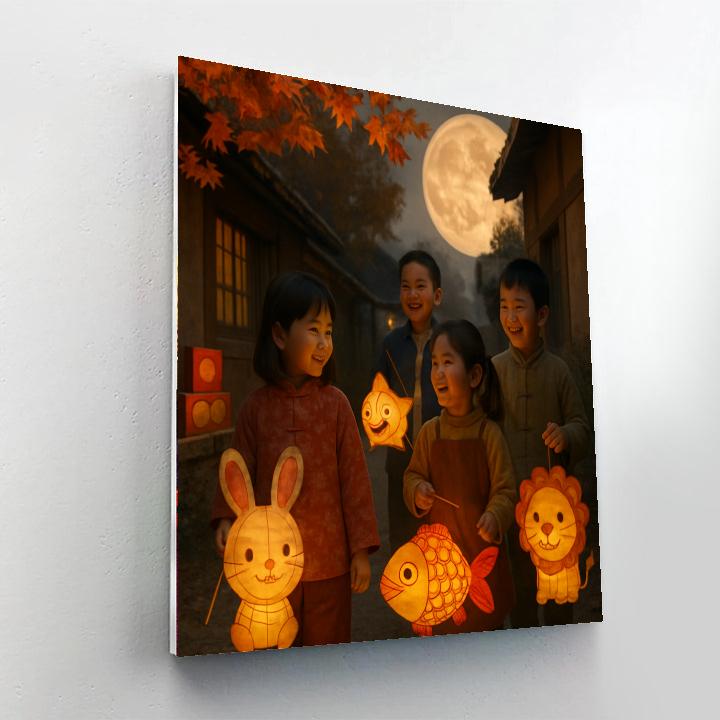 Lantern Parade At Mid-Autumn paint by numbers