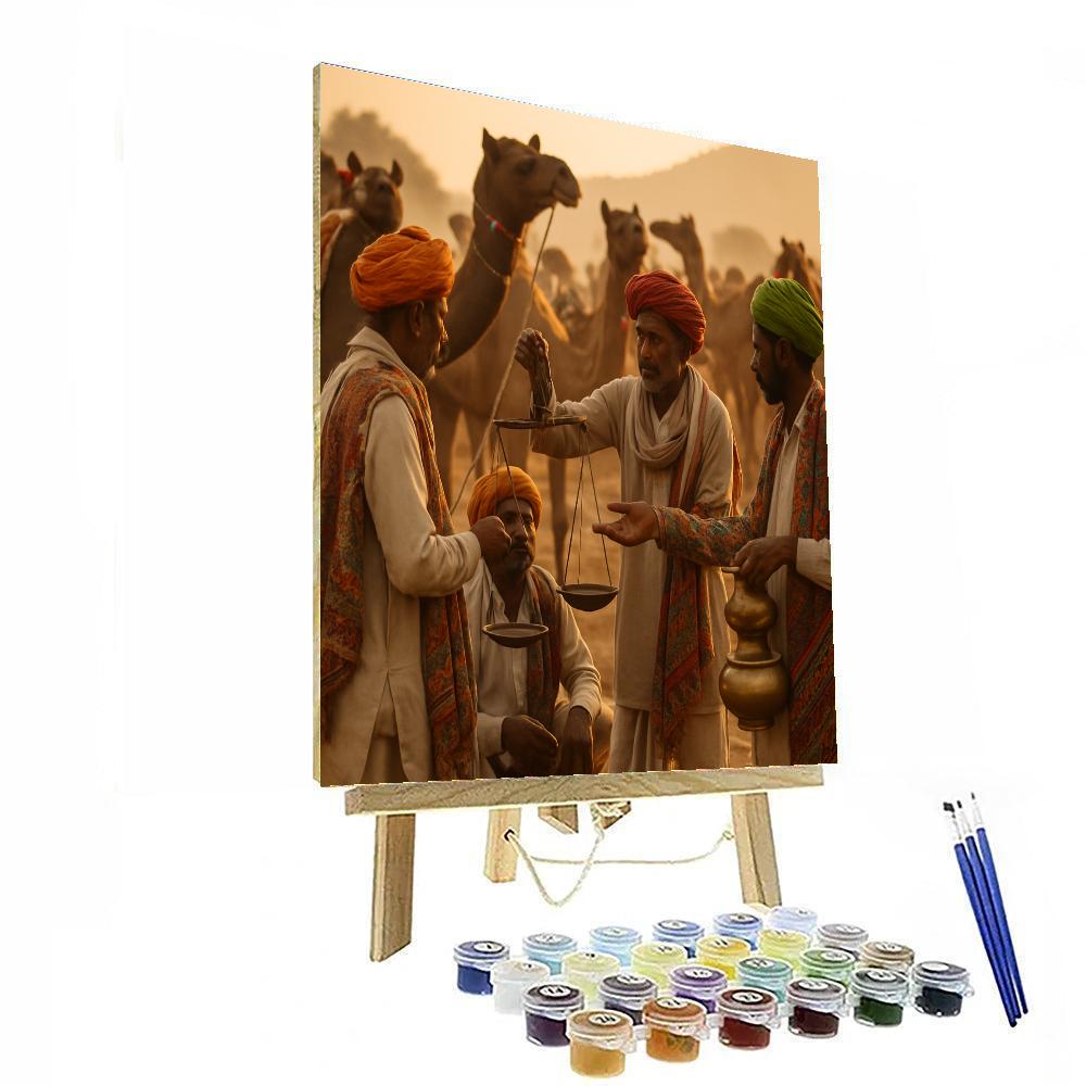 Pushkar Camel Fair Dawn Bargain paint by numbers