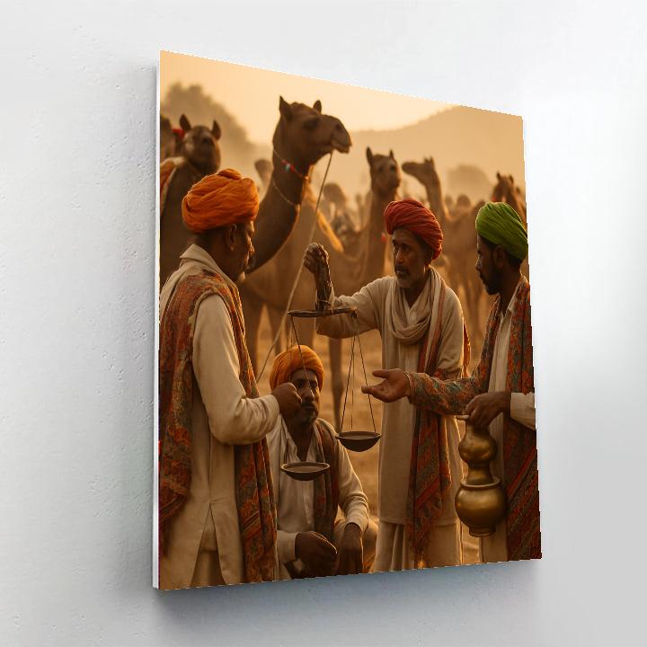 Pushkar Camel Fair Dawn Bargain paint by numbers
