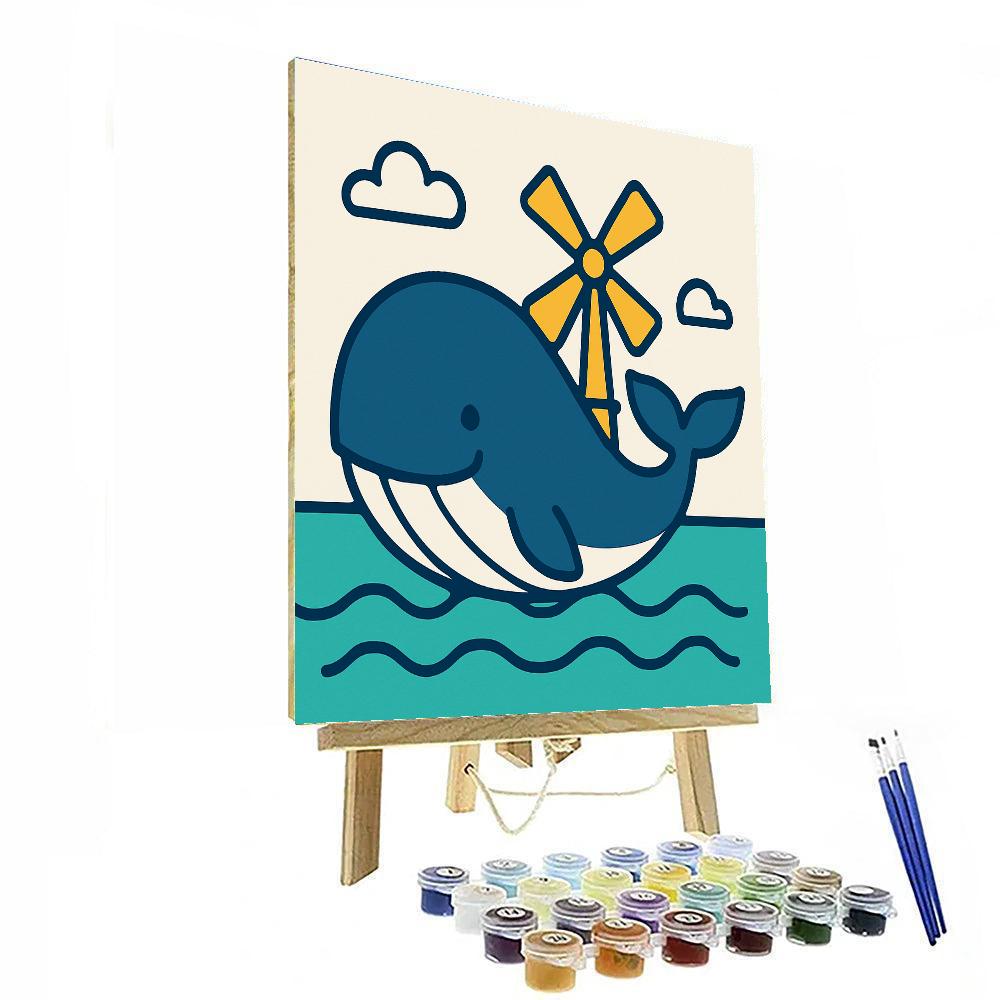 Windmill Whale Numbered painting kits