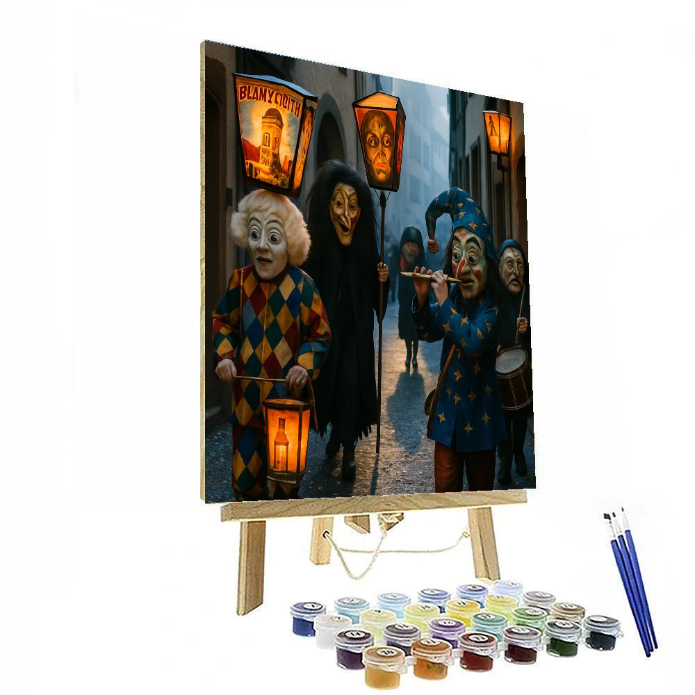 Basel Fasnacht Mask Reveal Painting by numbers kit