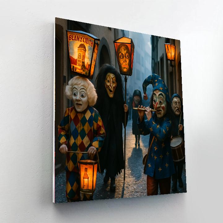 Basel Fasnacht Mask Reveal Painting by numbers kit