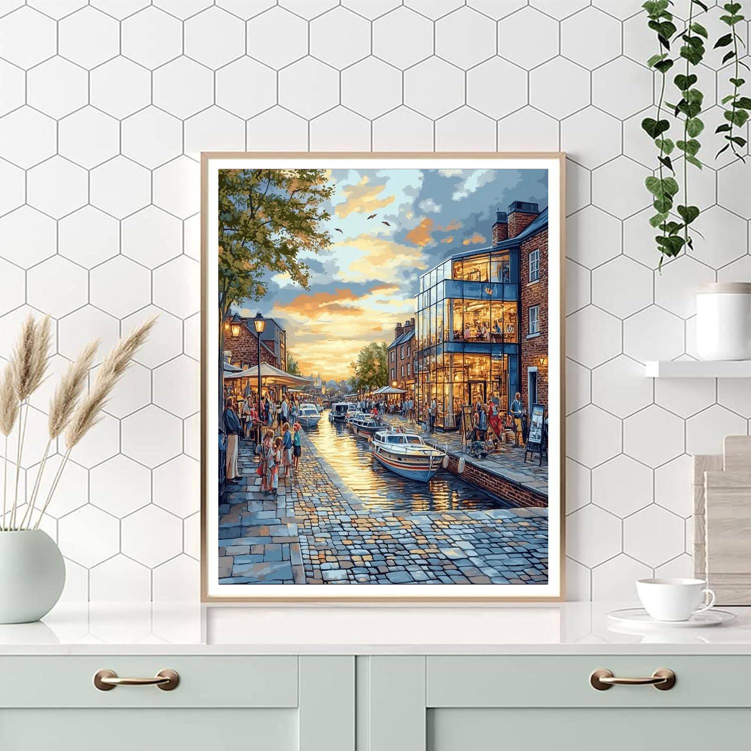 Old Port Waterfront Montreal Canada paint by number