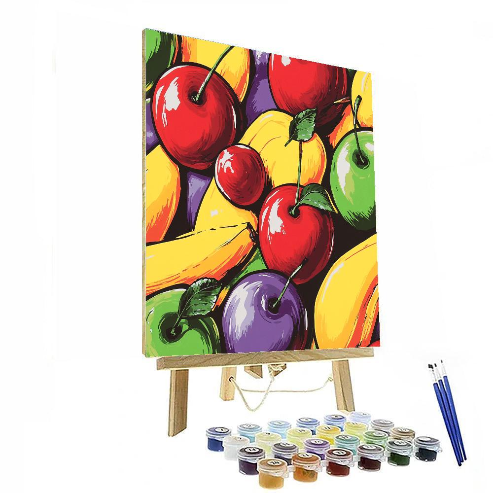 Andy Warhol Inspired Vibrant Fruit Pop Art Numbered painting kits