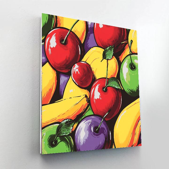 Andy Warhol Inspired Vibrant Fruit Pop Art Numbered painting kits